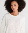 Aéropostale Patchwork Love Crew Sweater In Multi