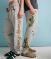 Aéropostale Peanuts  Western Snoopy Howdy Partner Jogger In Gray