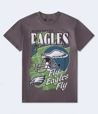 Aéropostale Philadelphia Eagles Helmet Relaxed Graphic Tee In Gray
