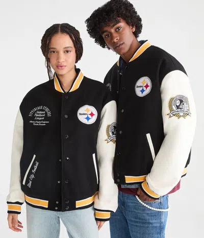 Aéropostale Pittsburgh Steelers Bomber Jacket In Black