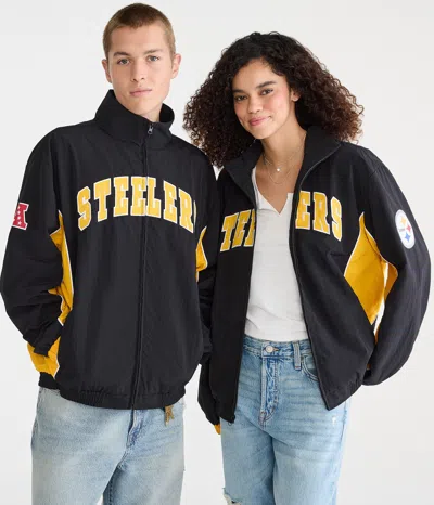 Aéropostale Pittsburgh Steelers Full-zip Track Jacket In Black