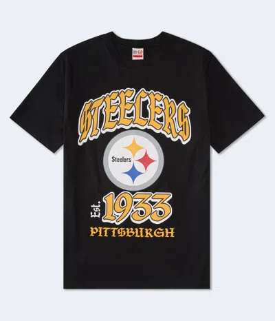 Aéropostale Pittsburgh Steelers Helmet Relaxed Graphic Tee In Black