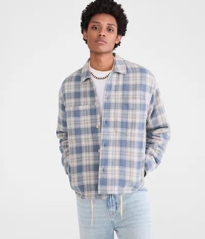 Aéropostale Plaid Boxy Flannel Shacket In Animal Print