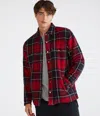 AÉROPOSTALE PLAID FLANNEL SHERPA-LINED SHACKET