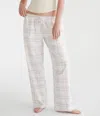 Aéropostale Plaid Flannel Sleep Pants In Gray