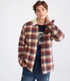 AÉROPOSTALE PLAID SHERPA-LINED FULL-ZIP FLANNEL SHACKET