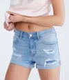 Aéropostale Premium Seriously Stretchy High-rise Denim Midi Shorts In Multi