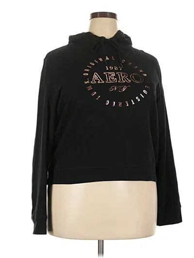 Pre-owned Aéropostale Pullover Hoodie In Black