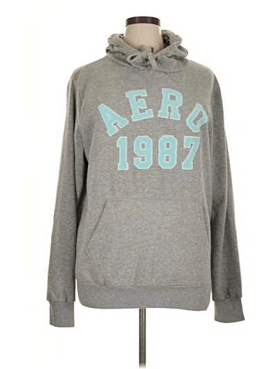 Pre-owned Aéropostale Pullover Hoodie In Gray