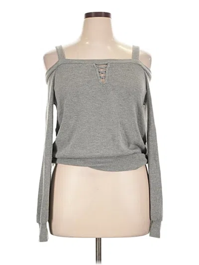 Pre-owned Aéropostale Pullover Sweater In Gray