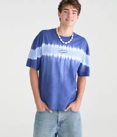 Aéropostale Quiksilver Tie-dye Logo Tee In Blue