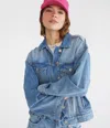 Aéropostale Relaxed Denim Jacket In Multi