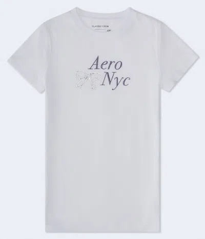 Aéropostale Rhinestone Bow Graphic Tee In Multi