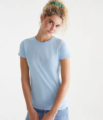 Aéropostale Rhinestone Star Graphic Tee In Blue