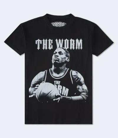 Aéropostale Rodman The Worm Relaxed Graphic Tee In Black