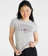 AÉROPOSTALE ROSE CREST GRAPHIC TEE