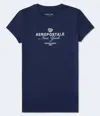 Aéropostale Rose Glitter Graphic Tee In Blue