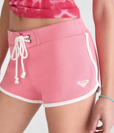 Aéropostale Roxy Logo Low-rise Fleece Shorts In Pink