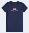 Aéropostale Script Rose Graphic Tee In Blue
