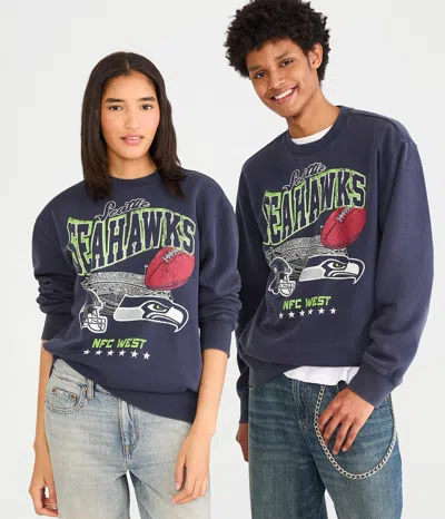Aéropostale Seattle Seahawks Stadium Crew Sweatshirt In Blue