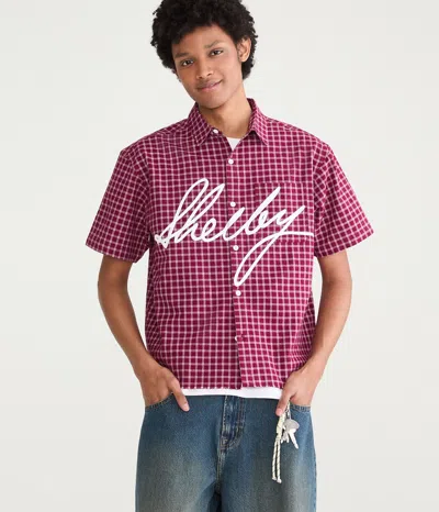 Aéropostale Shelby Microplaid Boxy Shirt In Multi