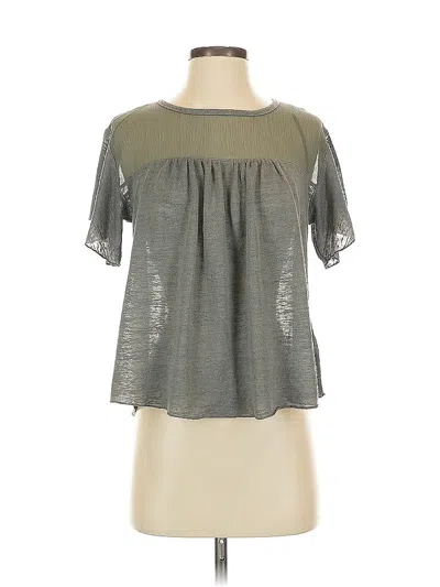 Pre-owned Aéropostale Short Sleeve Blouse In Gray