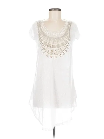 Pre-owned Aéropostale Short Sleeve Blouse In White