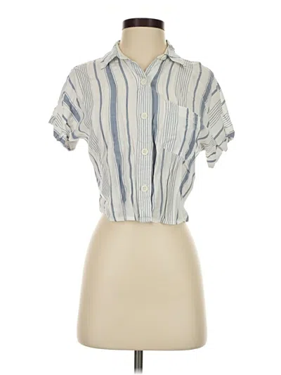Pre-owned Aéropostale Short Sleeve Button Down Shirt In Blue