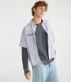 Aéropostale Short Sleeve Ford Bronco Mechanic Shirt In Gray