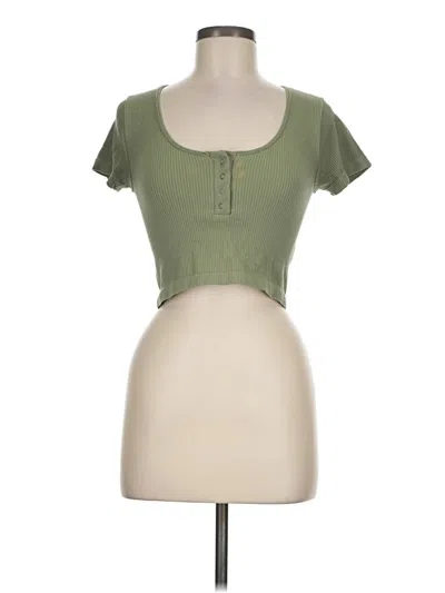 Pre-owned Aéropostale Short Sleeve Henley Shirt In Green