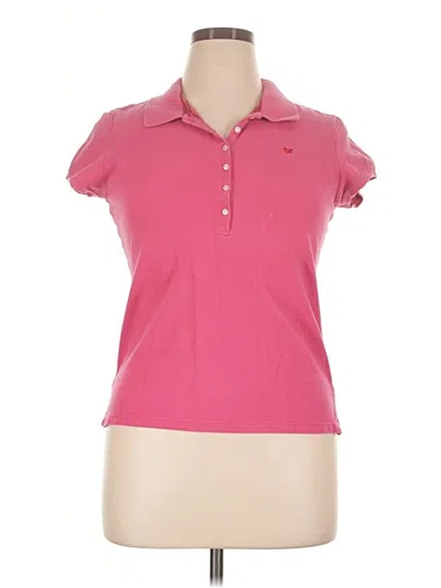 Pre-owned Aéropostale Short Sleeve Polo Shirt In Pink