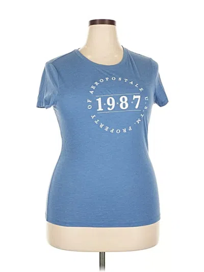 Pre-owned Aéropostale Short Sleeve T-shirt In Blue