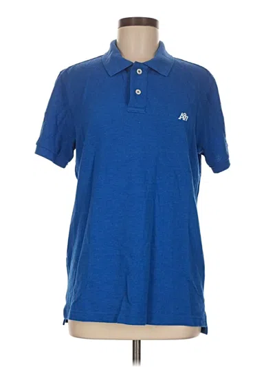 Pre-owned Aéropostale Short Sleeve Top Blue Collared Neckline Tops