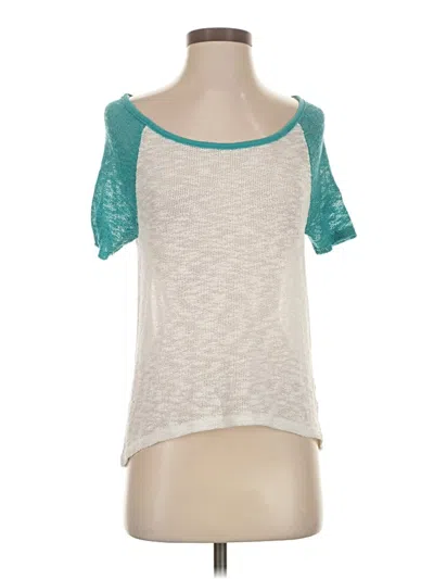 Pre-owned Aéropostale Short Sleeve Top Teal Scoop Neck Tops