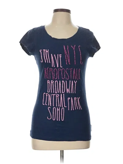 Pre-owned Aéropostale Short Sleeve T-shirt In Blue