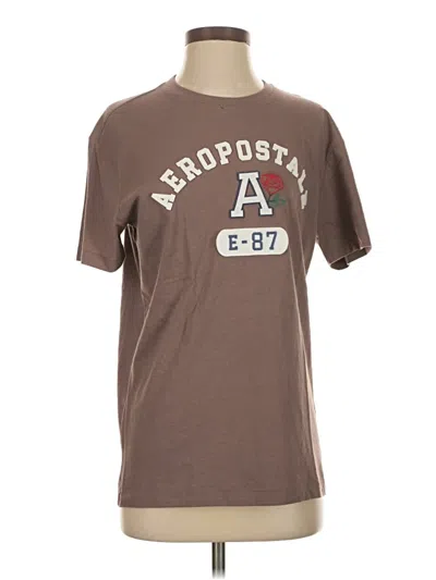 Pre-owned Aéropostale Short Sleeve T-shirt In Brown