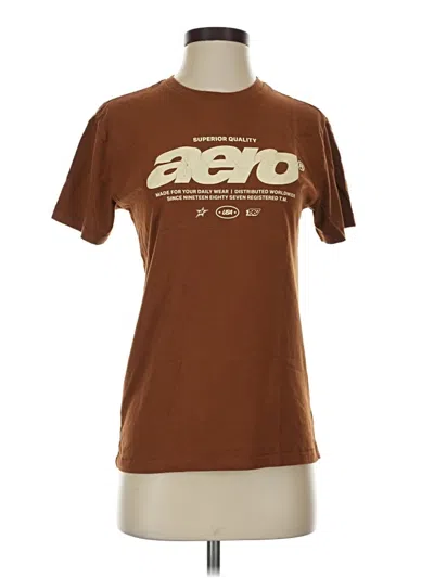Pre-owned Aéropostale Short Sleeve T-shirt In Brown