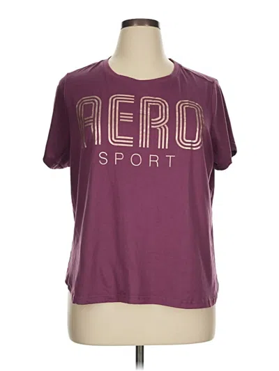 Pre-owned Aéropostale Short Sleeve T-shirt In Burgundy