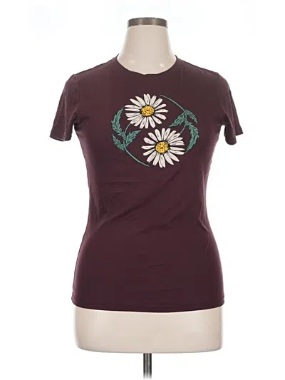 Pre-owned Aéropostale Short Sleeve T-shirt In Burgundy