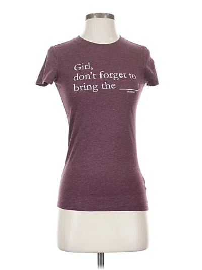 Pre-owned Aéropostale Short Sleeve T-shirt In Burgundy