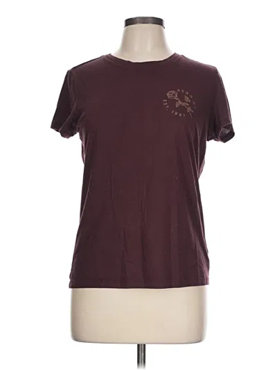 Pre-owned Aéropostale Short Sleeve T-shirt In Burgundy