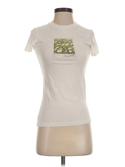 Pre-owned Aéropostale Short Sleeve T-shirt In Ivory