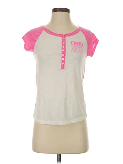 Pre-owned Aéropostale Short Sleeve T-shirt In Pink