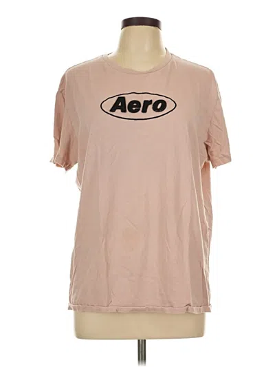 Pre-owned Aéropostale Short Sleeve T-shirt In Tan
