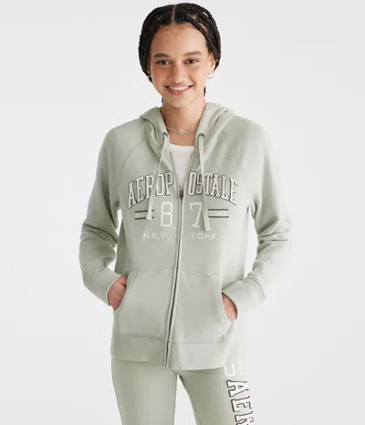 Aéropostale Since 87 Full-zip Hoodie In Green