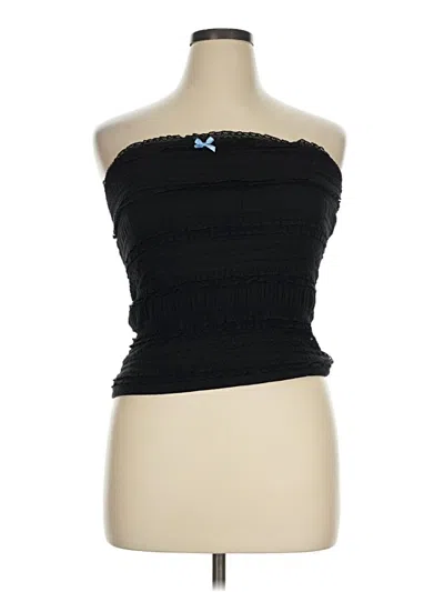 Pre-owned Aéropostale Sleeveless Top Black Strapless Neckline Tops