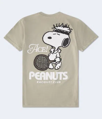 Aéropostale Snoopy Tennis Ace Relaxed Graphic Tee In Green