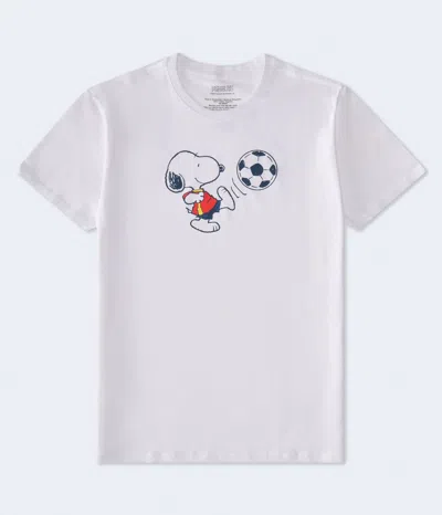 Aéropostale Soccer Snoopy Relaxed Graphic Tee In White