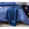 Aéropostale Soft Plush Throw Blanket In Navy Blue