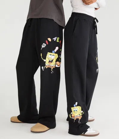 Aéropostale Spongebob X Krabby Patty Straight Leg Sweatpants In Black